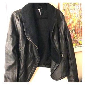 Free people leather jacket